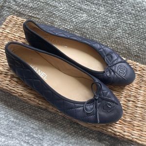 Chanel Leather Ballerina Flats
